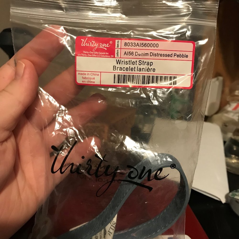 Wristlet Strap - Denim Distressed Pebble